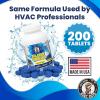 imageHVAC GUYS  Flow Treat Tabs  200 Tablets  AC Drain Line Cleaner  Prevents Odors Keeps HVAC Drain Pan Clean Prevents Overflow  One Tablet Lasts up to 4 Weeks6 Pack 1200 Tablets