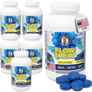 imageHVAC GUYS  Flow Treat Tabs  200 Tablets  AC Drain Line Cleaner  Prevents Odors Keeps HVAC Drain Pan Clean Prevents Overflow  One Tablet Lasts up to 4 Weeks6 Pack 1200 Tablets