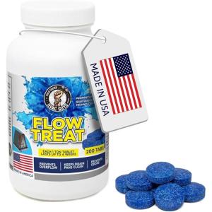 imageHVAC GUYS  Flow Treat Tabs  200 Tablets  AC Drain Line Cleaner  Prevents Odors Keeps HVAC Drain Pan Clean Prevents Overflow  One Tablet Lasts up to 4 Weeks12 Pack 200 Tablets