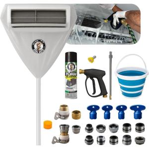 imageHVAC Guys Complete Mini Split Cleaning Kit  Mini Split Coil Cleaner Kit Includes 360 Degree Mini Split Cleaning Bag Bucket Spray Nozzle Coil Cleaner FaucetHose AdapterComplete Kit